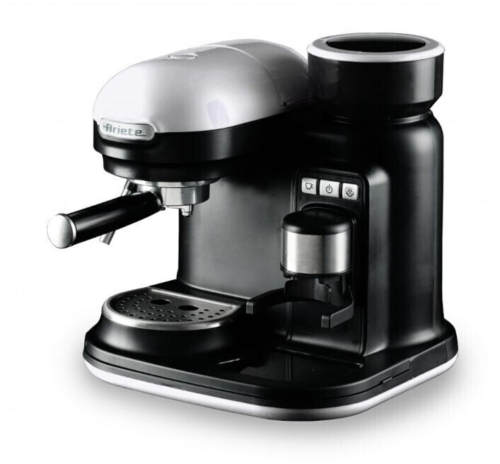 اسپرسو ساز آریته ایتالیا مدل Ariete Moderna 1318 | سفید | نیمه اتوماتیک با نازل بخار و طراحی فلزی مقاوم